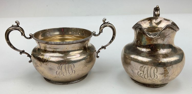 Image for Frank W. Smith Sterling Silver Creamer and Sugar