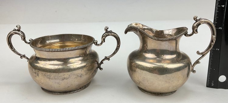 Image for Frank W. Smith Sterling Silver Creamer and Sugar