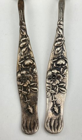 Image for Tiffany Sterling Silver Salt Spoons and Decanter Labels