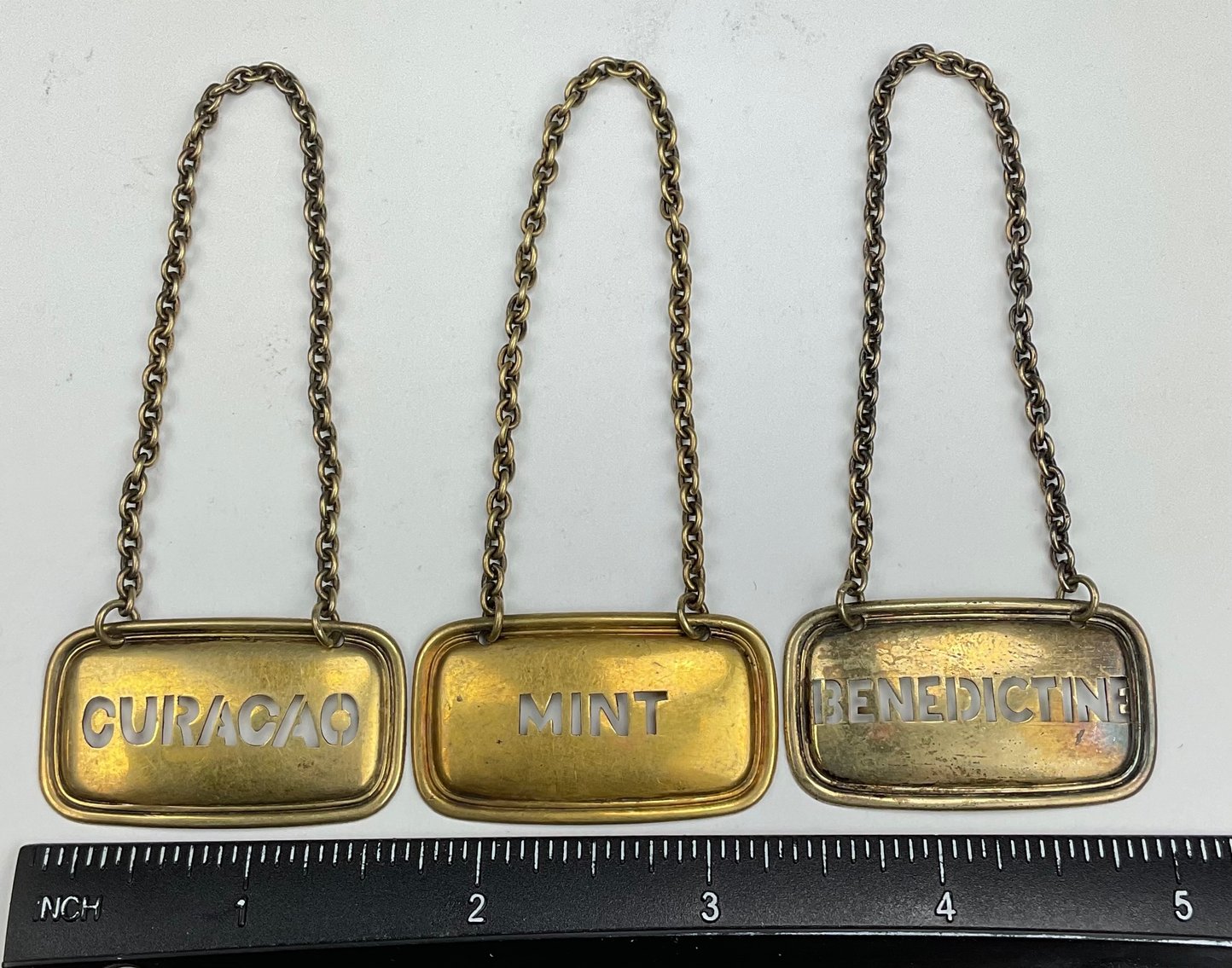 Image for Tiffany Sterling Silver Salt Spoons and Decanter Labels