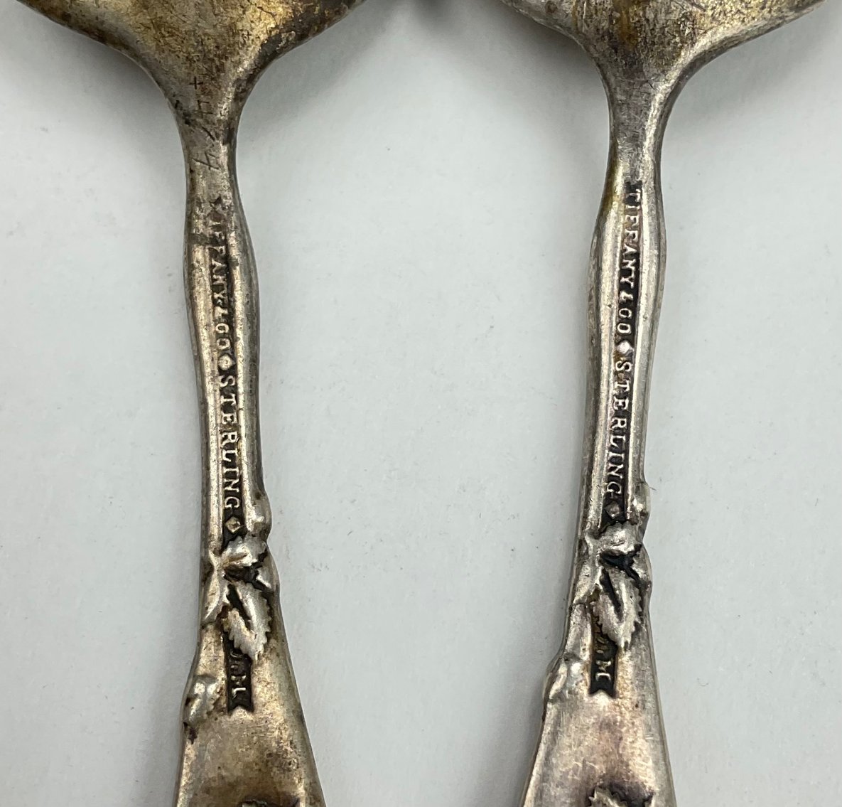 Image for Tiffany Sterling Silver Salt Spoons and Decanter Labels