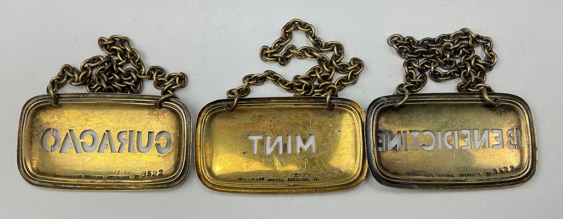 Image for Tiffany Sterling Silver Salt Spoons and Decanter Labels