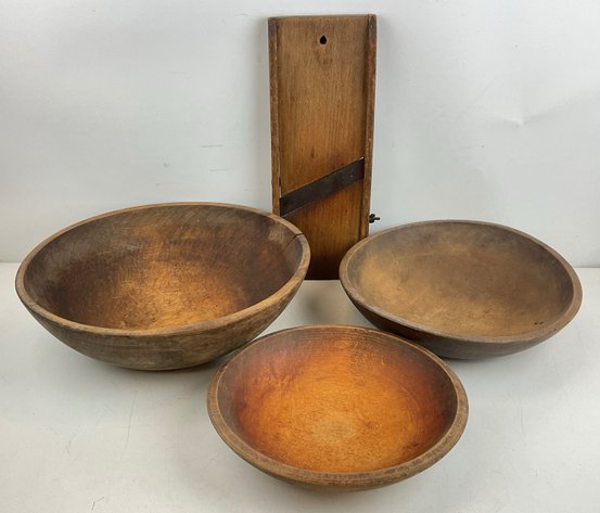 Image for Primitive Wood-Turned Bowls & Cabbage Cutter