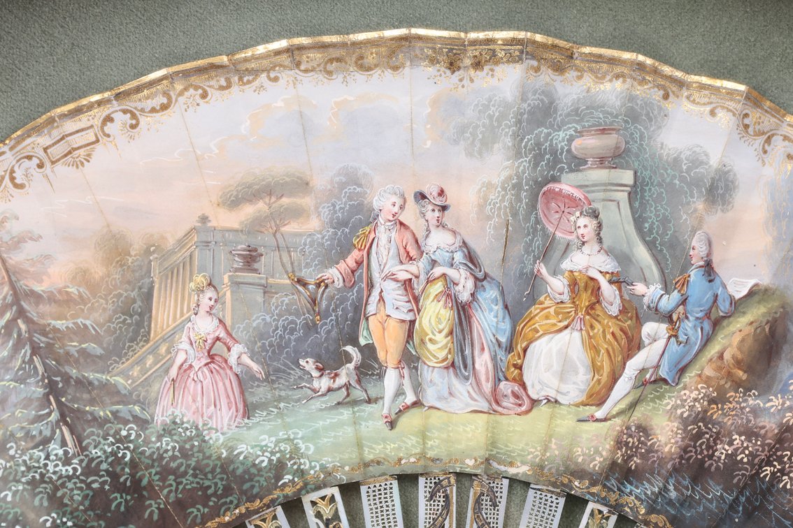 Image for French Hand Painted Fan