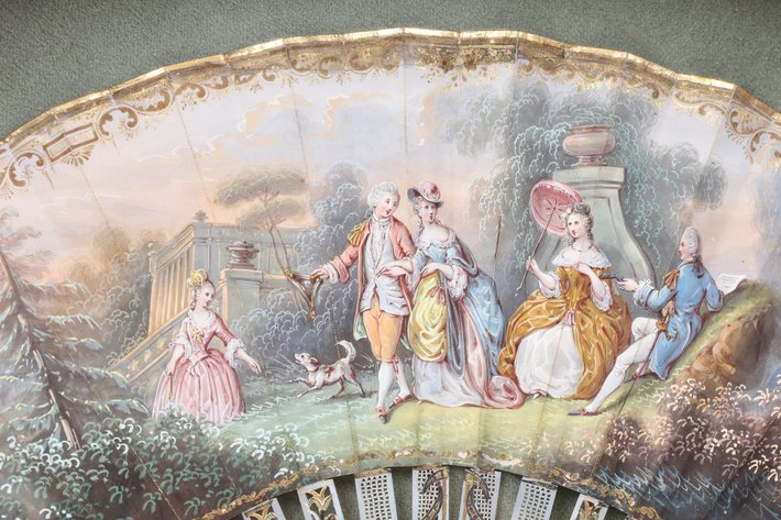 Image for French Hand Painted Fan