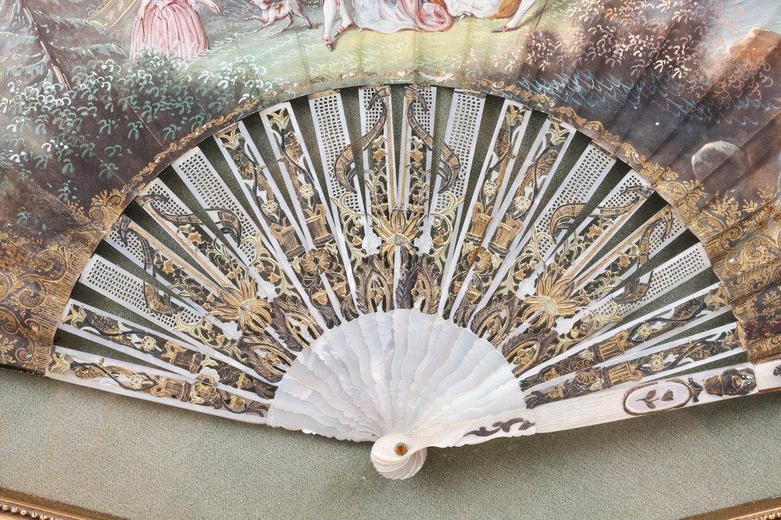 Image for French Hand Painted Fan