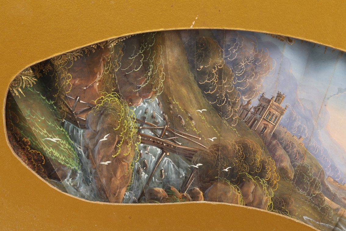 Image for French Hand Painted Fan
