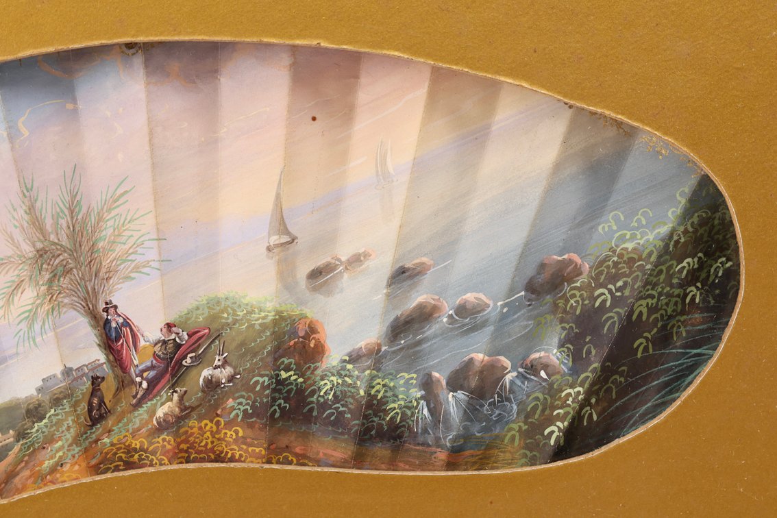 Image for French Hand Painted Fan