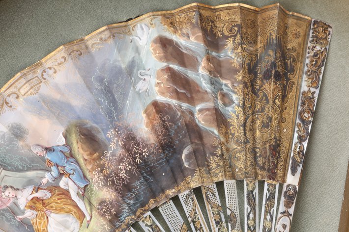 Image for French Hand Painted Fan
