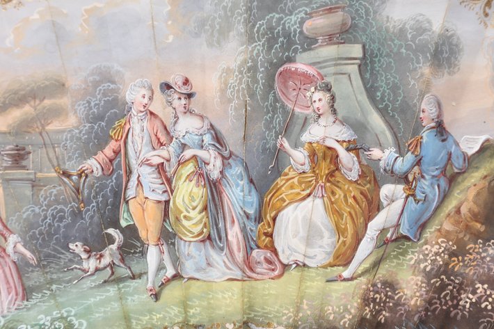 Image for French Hand Painted Fan