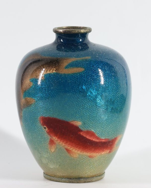 Image for Ogasawara Shuzo Japanese Ginbari Cloisonne Vase