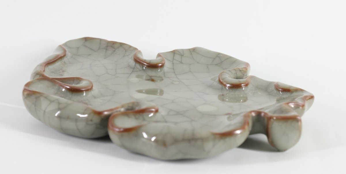 Image for Chinese Porcelain Month Cup and Crackle Glaze Brush Washer