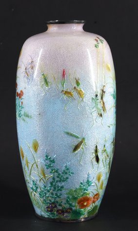 Image for Tomiki Shobei Japanese Ginbari Tsuiki-Jippo Vase
