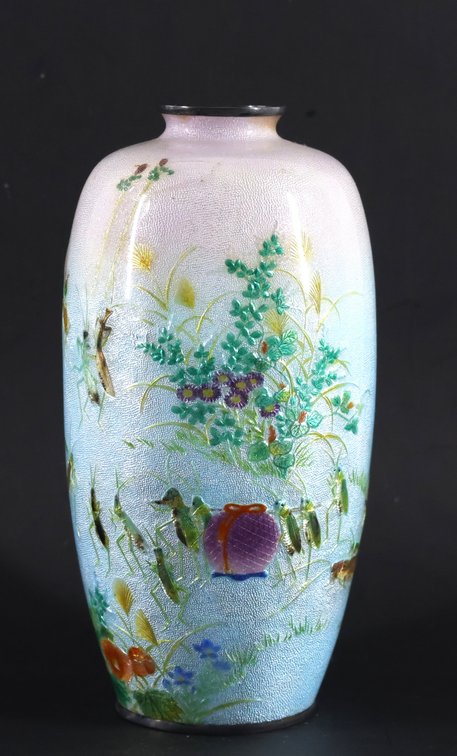 Image for Tomiki Shobei Japanese Ginbari Tsuiki-Jippo Vase