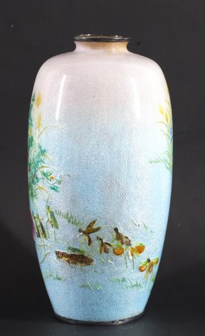 Image for Tomiki Shobei Japanese Ginbari Tsuiki-Jippo Vase