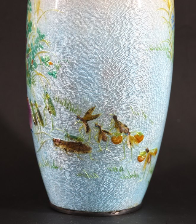 Image for Tomiki Shobei Japanese Ginbari Tsuiki-Jippo Vase
