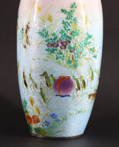 Image for Tomiki Shobei Japanese Ginbari Tsuiki-Jippo Vase