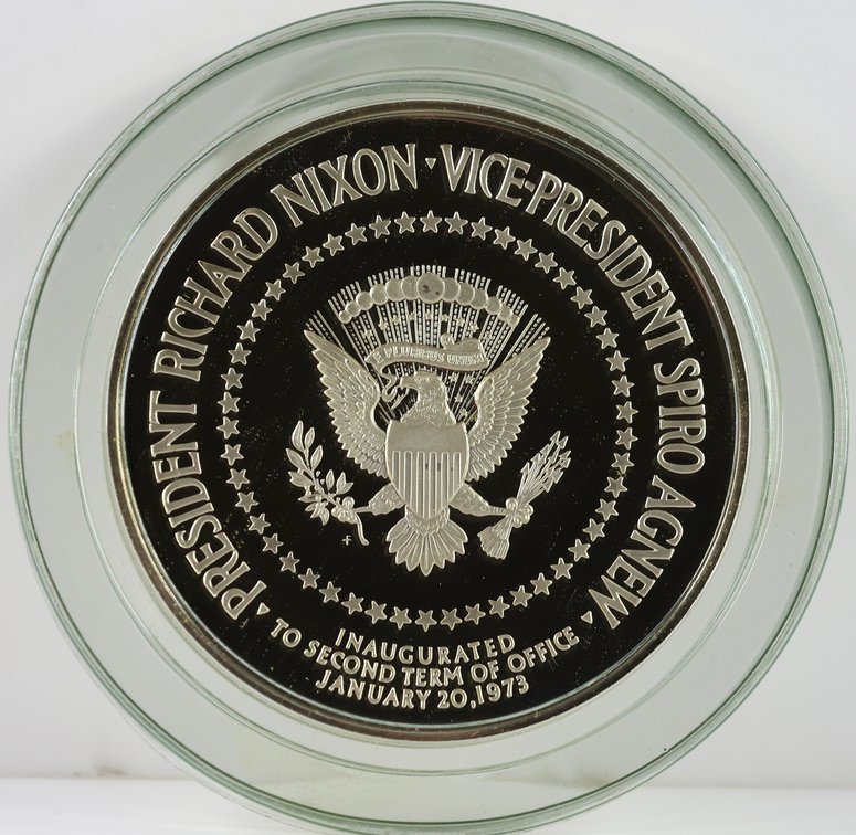 Image for Franklin Mint Sterling Silver Nixon Inaugural Medal
