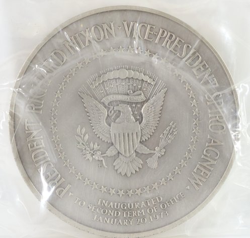 Image for Franklin Mint Sterling Silver Nixon Inaugural Medal