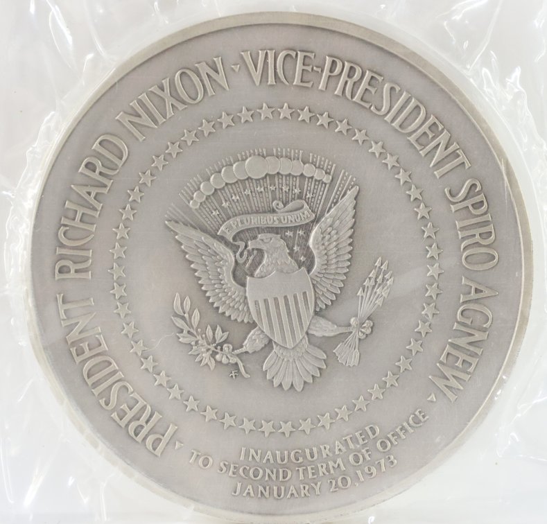 Image for Franklin Mint Sterling Silver Nixon Inaugural Medal