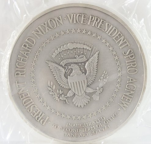 Image for Franklin Mint Sterling Silver Nixon Inaugural Medal