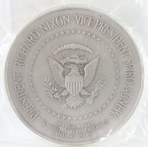 Image for Franklin Mint Sterling Silver Nixon Inaugural Medal