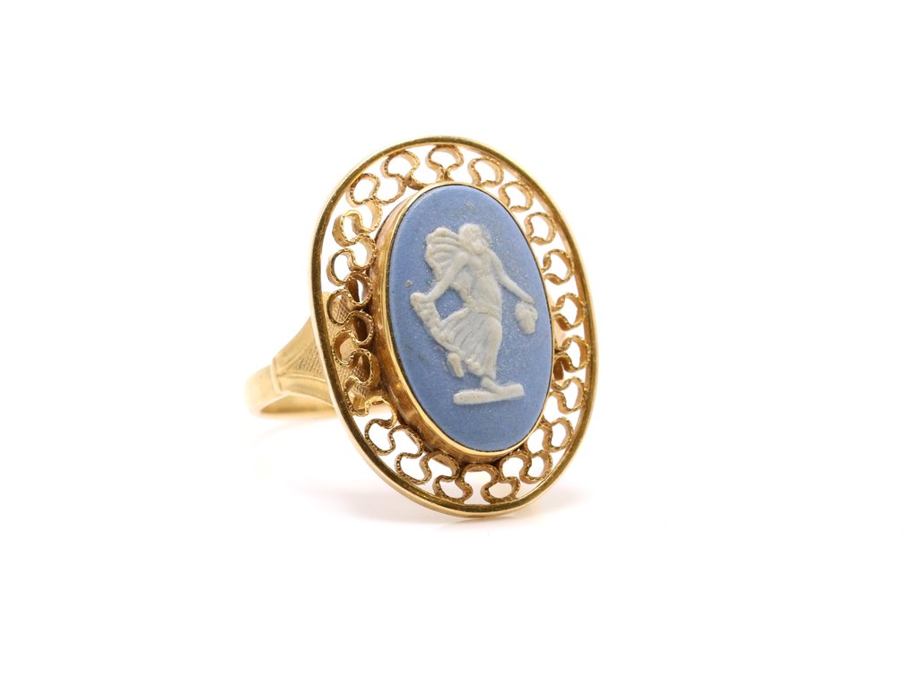 Image for 14k YG Wedgwood Jasperware Ring