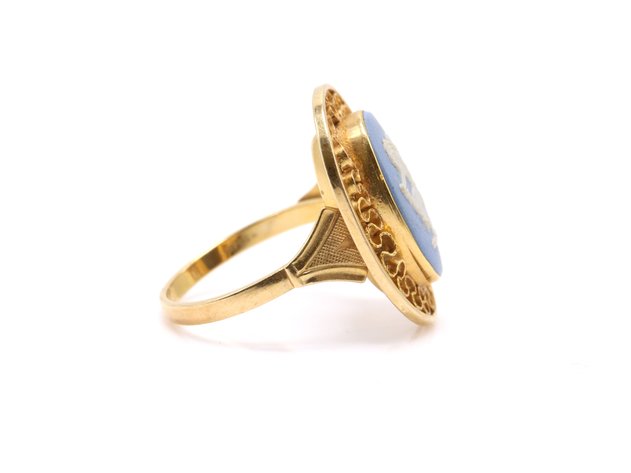 Image for 14k YG Wedgwood Jasperware Ring