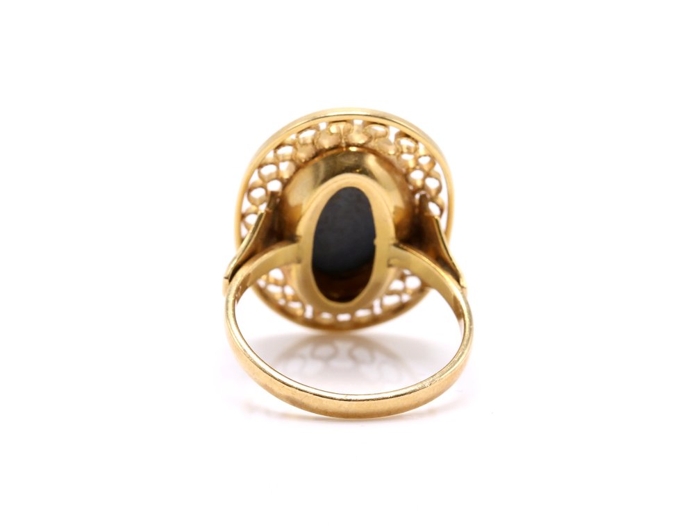 Image for 14k YG Wedgwood Jasperware Ring