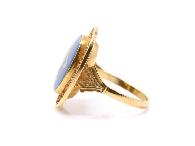 Image for 14k YG Wedgwood Jasperware Ring