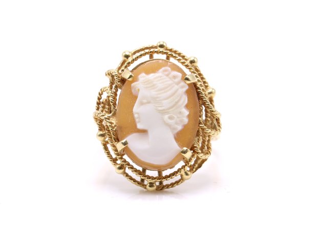 Image for 14k YG Cameo Ring