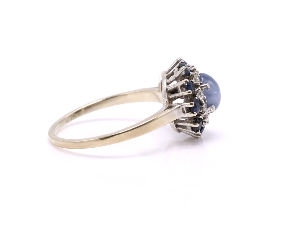 Image for 14k WG Star Sapphire Diamond Ring