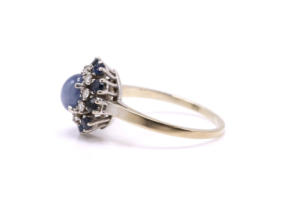 Image for 14k WG Star Sapphire Diamond Ring