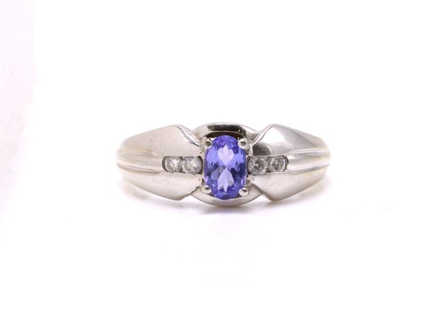 Image for 14k WG Tanzanite Diamond Ring