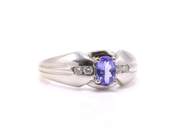 Image for 14k WG Tanzanite Diamond Ring
