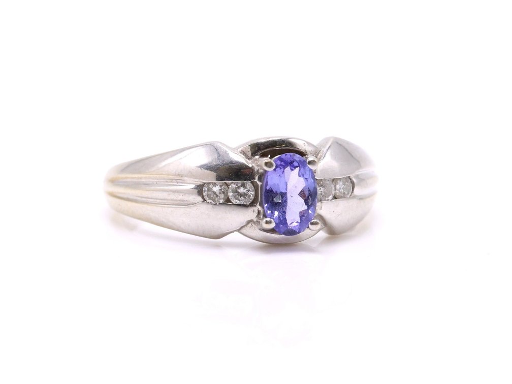 Image for 14k WG Tanzanite Diamond Ring