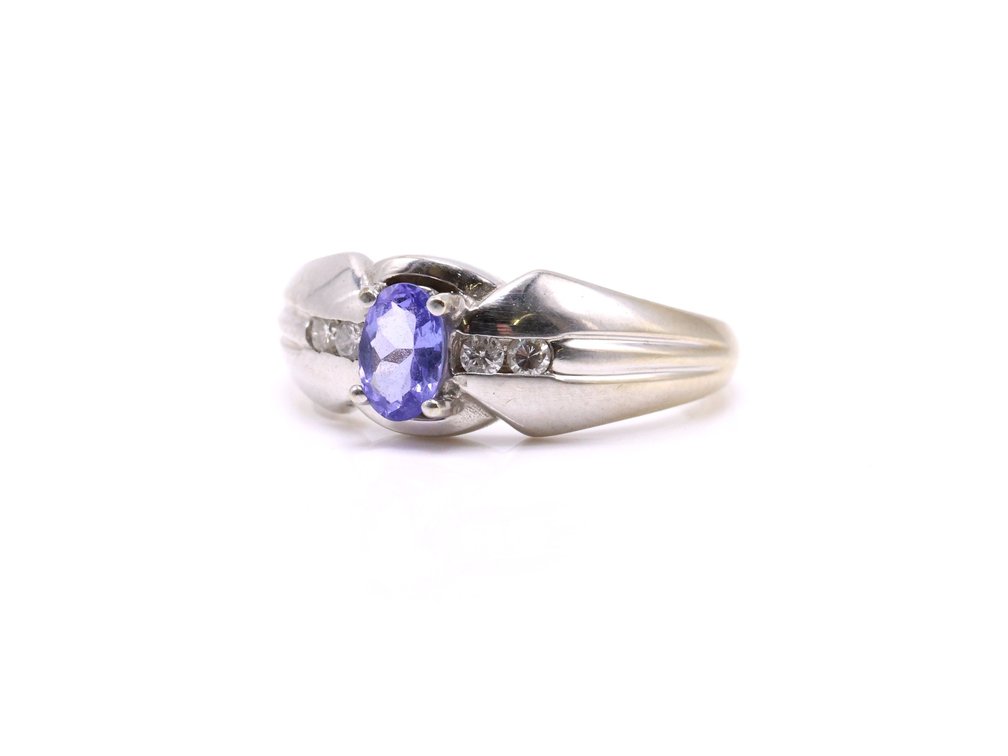 Image for 14k WG Tanzanite Diamond Ring