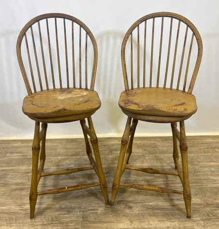 Image for Windsor-Style Bow-Back Bar Stools
