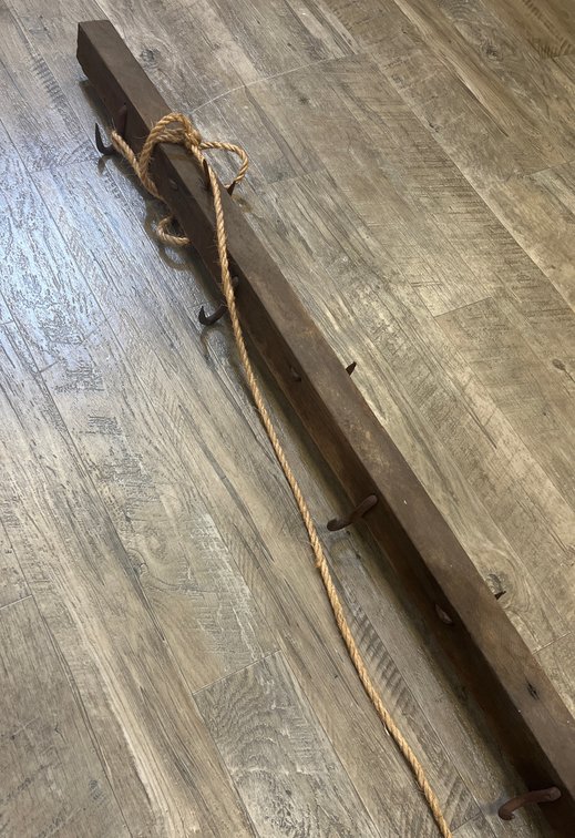 Image for Antique Primitive Wooden Hook Rack