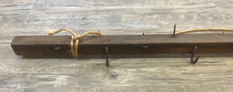Image for Antique Primitive Wooden Hook Rack