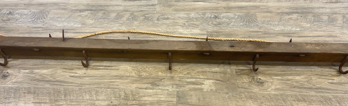 Image for Antique Primitive Wooden Hook Rack