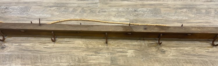Image for Antique Primitive Wooden Hook Rack