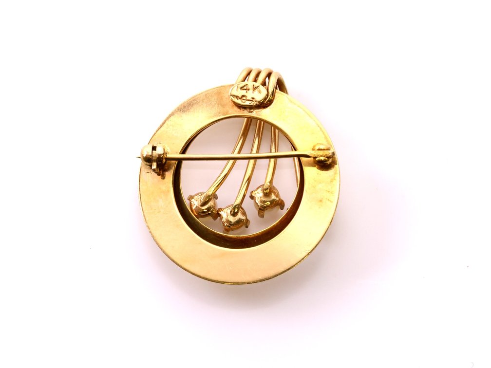 Image for 14k YG Pearl Brooch