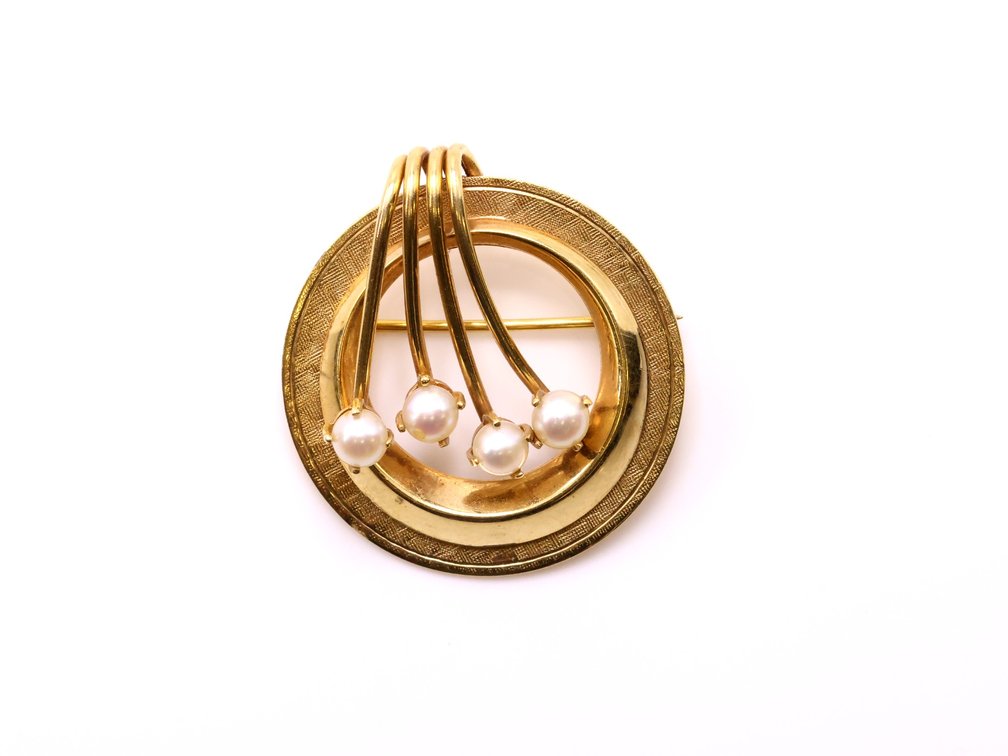 Image for 14k YG Pearl Brooch