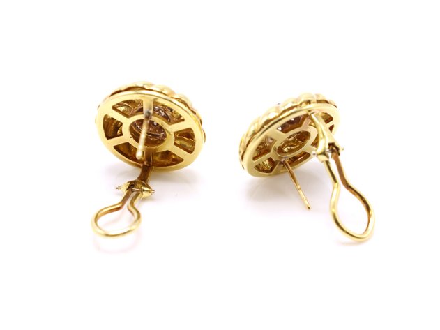 Image for 14k YG Diamond Earrings