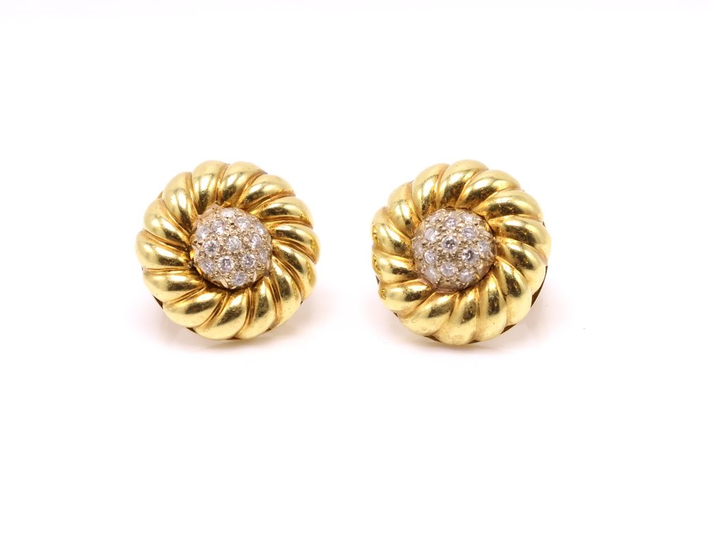 Image for 14k YG Diamond Earrings