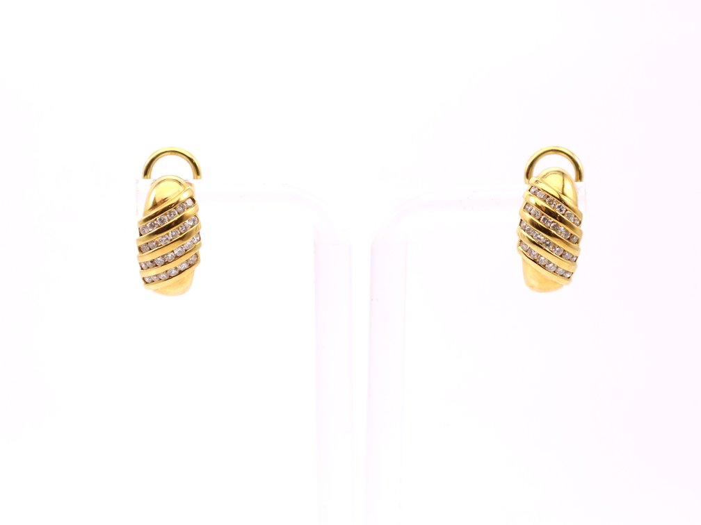Image for 18k YG Diamond Earrings