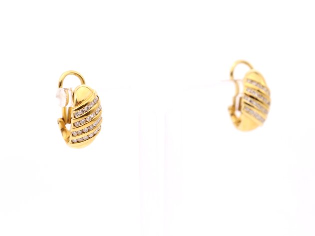 Image for 18k YG Diamond Earrings