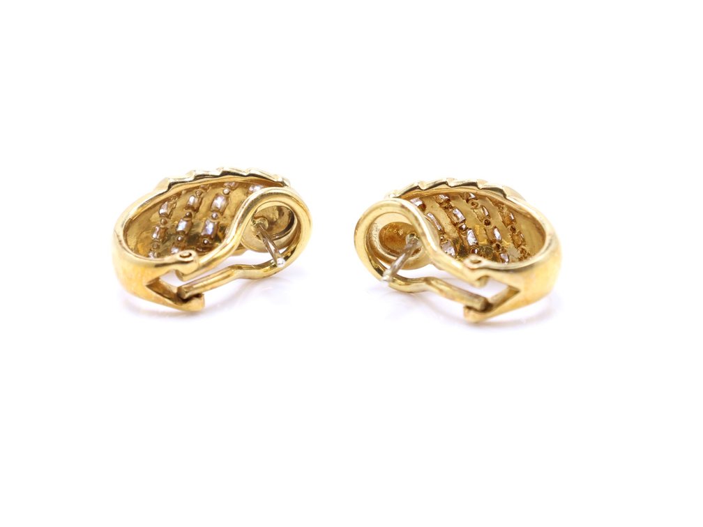 Image for 18k YG Diamond Earrings