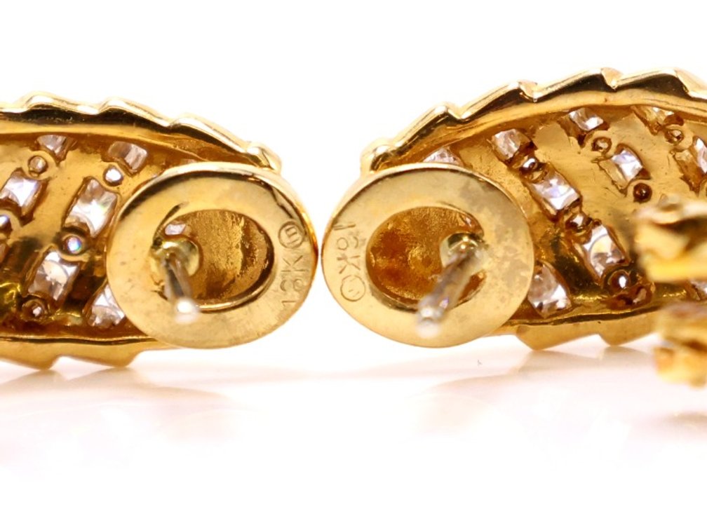 Image for 18k YG Diamond Earrings